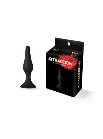 Анальная пробка на присоске MAI Attraction Toys №32 Black, 10,5х2,5см