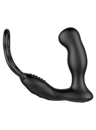 Массажер простаты с пультом, вращающейся головкой и с эрекционным кольцом Nexus Revo Embrace