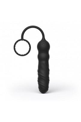 Анальный вибратор Dorcel Deep Seeker с эрекционным кольцом и пультом ДУ