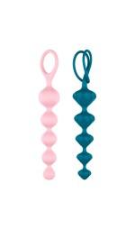 Набір анальних бус Satisfyer Beads Colored, діаметр 3,3см і 3,5 см
