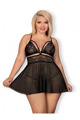 838-BAB-1 Babidoll Black XXL OBSESSIVE