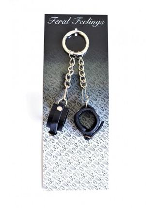 Брелок Наручники с пряжкой Черный