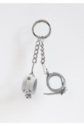 Брелок Наручники с пряжкой Белый