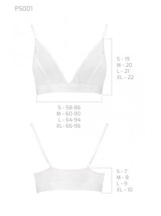 Elastic top with lace Passion PS001 TOP white, size L