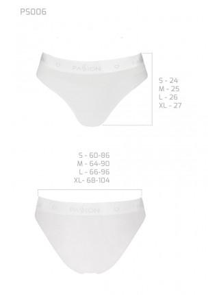 Panties with transparent insert Passion PS006 PANTIES white, size S