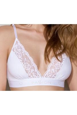 Elastic top with lace Passion PS001 TOP white, size M