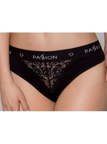 Трусики с широкой резинкой и кружевом Passion PS001 PANTIES black, size L