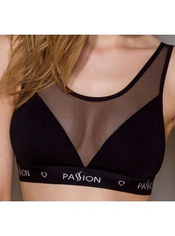 Топ із прозорою вставкою Passion PS002 TOP black, size M