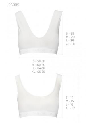 Sports top made of stretch cotton Passion PS005 TOP white, size XL