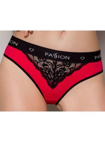 Трусики з широкою гумкою та мереживом Passion PS001 PANTIES red/black, size XL