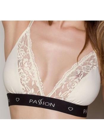 Elastic top with lace Passion PS001 TOP ecru, size S