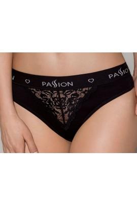 Трусики с широкой резинкой и кружевом Passion PS001 PANTIES black, size S