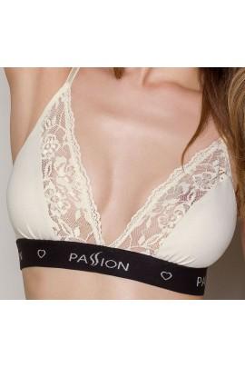 Elastic top with lace Passion PS001 TOP ecru, size XL