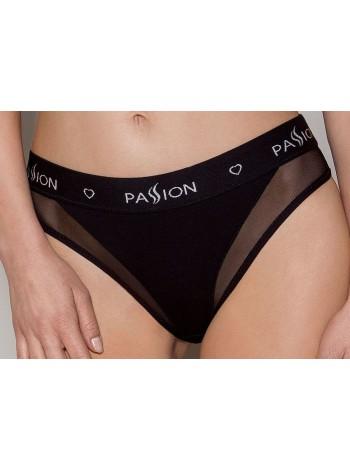 Panties with a transparent insert Passion PS002 PANTIES black, size XL