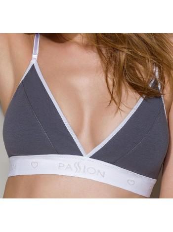 Спортивный топ с двойными бретелями Passion PS007 TOP dark grey, size M