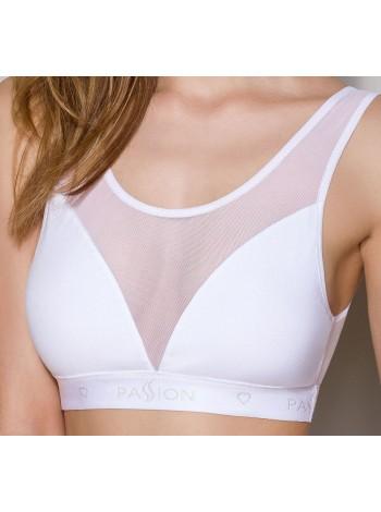 Top with a transparent insert Passion PS002 TOP white, size M