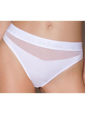 Panties with a transparent insert Passion PS006 PANTIES white, size L