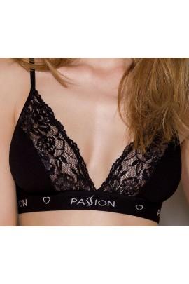 Elastic top with lace Passion PS001 TOP black, size L