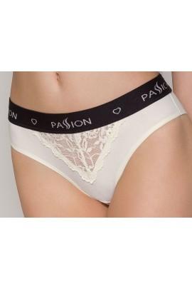 Трусики з широкою гумкою та мереживом Passion PS001 PANTIES ecru, size XL