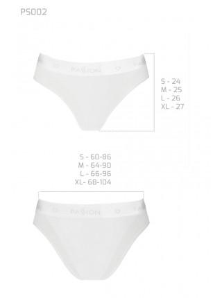 Panties with transparent insert Passion PS002 PANTIES white, size M