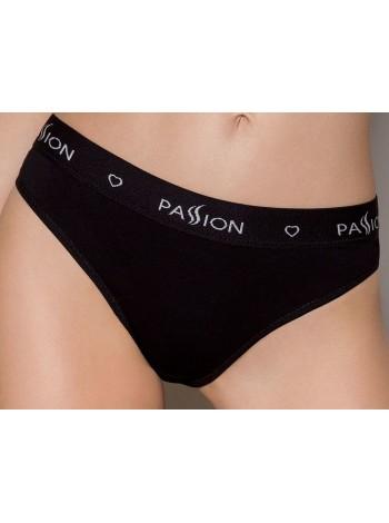 Трусики-слипы из хлопка с эластаном Passion PS004 PANTIES black, size M