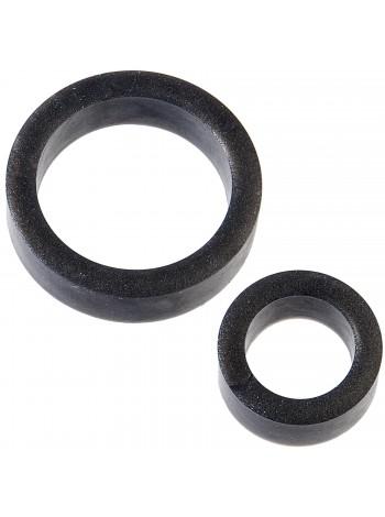 Набор эрекционных колец Doc Johnson Platinum Premium Silicone - The C-Rings - Charcoal