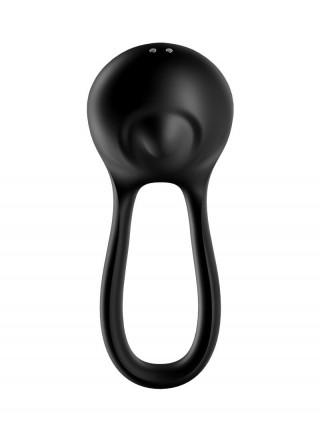 Erection ring with vibration Satisfyer Majestic duo for a member and scrotum