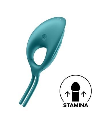 Erection vibrous-lane Satisfyer Swordsman Green, strong fixation, 10 modes, powerful motor