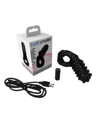 Erequent vibrator with a clitoris stimulator or eggs Bathmate Vibe Ring Tickle