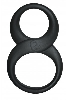 Erequent ring for member and scrotum ROCKS OFF 8 BALL Black