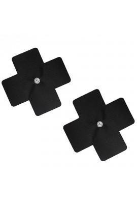 Сексуальні наклейки на груди зі стразом Art of Sex - Ruth pestis with Crystal, Чорний