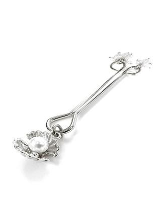 CLIP for clitoral pearl with shell and crystals Art of Sex - Margie Clit Class, Silver