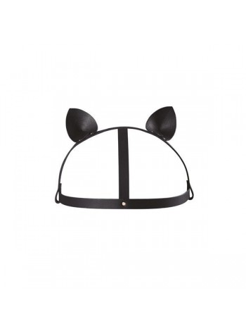 Маска кошечки из экокожи Bijoux Indiscrets MAZE - Cat Ears Headpiece Black