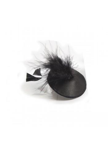 Пэстис-стикини черные с перьями Bijoux Indiscrets Burlesque pasties FEATHER