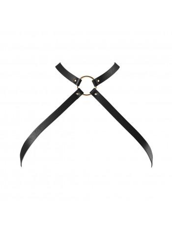 Портупея з екошкіри Bijoux Indiscrets MAZE — Cross Chest Harness Black