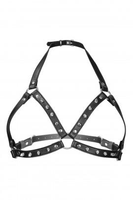 Portupus with metal spikes Fetish Tentation Sexy Adjustable Chest Harness
