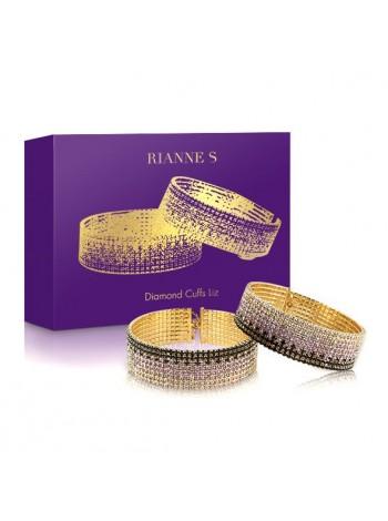 Лакшери наручники-браслеты с кристаллами Rianne S: Diamond Cuffs в подарочной упаковке
