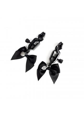 Затискач для сосків Art of Sex - Nipple clamps Black Bow