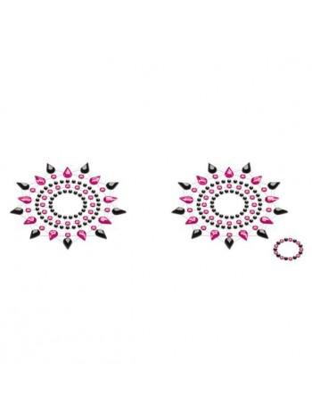 Пэстис из кристаллов Petits Joujoux Gloria set of 2 - Black/Pink, украшение для сосков