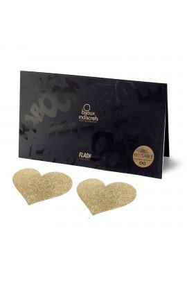 Sticking (Nipple Stickers) Bijoux Indiscrets - Flash Heart Gold