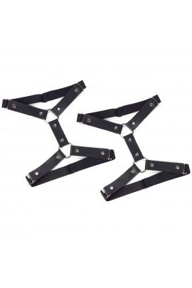 Harrers on a foot of genuine leather art of sex - kristina leg garters (2 pcs), black color