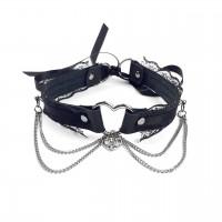 Сексуальный чокер Art of Sex - Karen из натуральной кожи, Черный