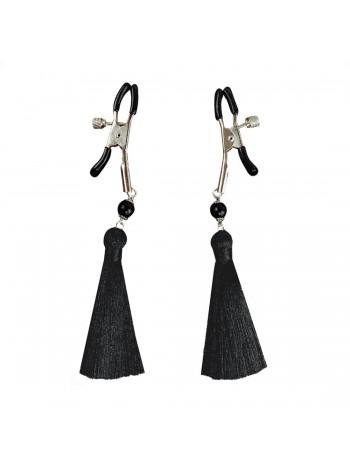 Зажимы для сосков Art of Sex - Nipple clamps Black Tassels