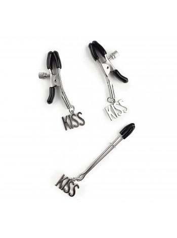 Зажимы для сосков и клитора Art of Sex - Nipple and clit clamps KISS