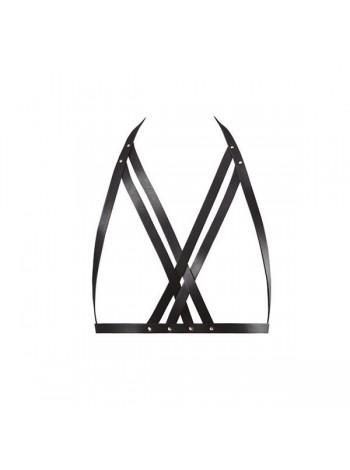 Bijoux Indiscrets Maze - Halter Bra Harness Black