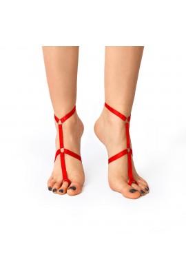 Choker on 2 legs art of sex - steelia, color red