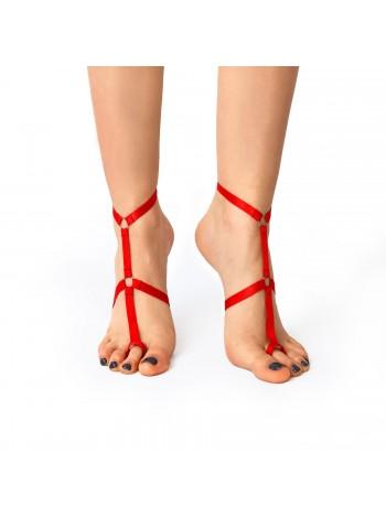 Choker on 2 legs art of sex - steelia, color red