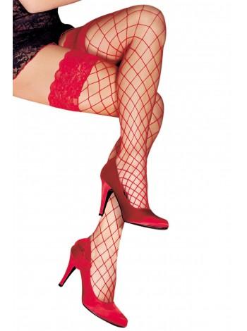 Stockings in a large grid Anne deleas Erica T1 Red