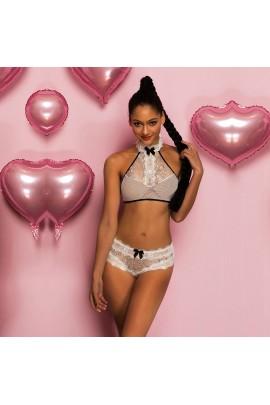 Кружевной эротический комплект с топом S/M