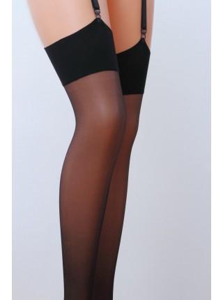 Чулки ST001 1/2 nero - Passion